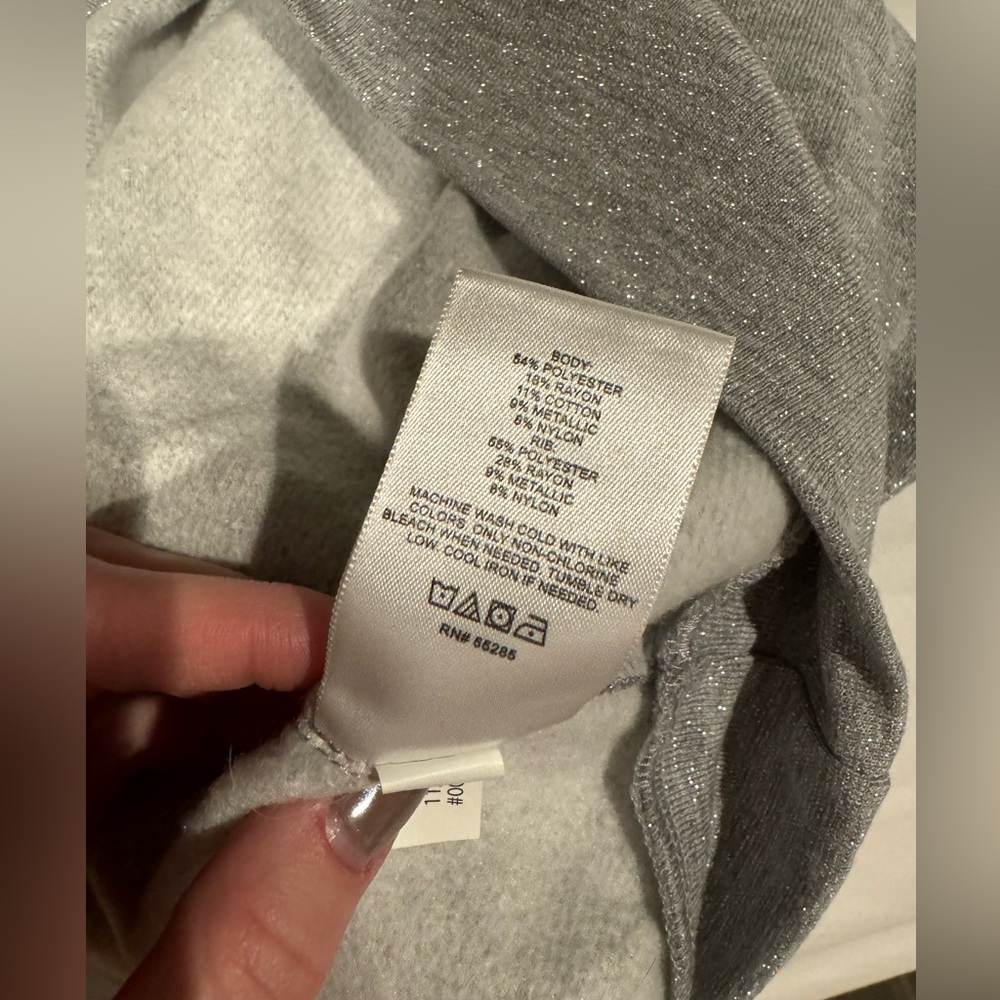 Express Grey Sparkle Hoodie - Picture 4 of 5